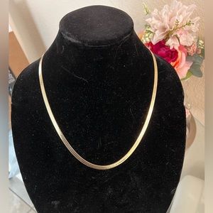 Gold herringbone. Costume jewelry 20”